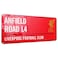Liverpool FC Metal Street Sign Red