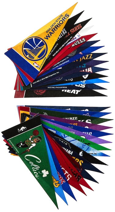 NBA Industries NBA Mini Pennant Set Small Black