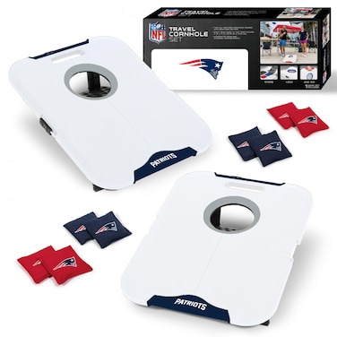 Wild Sports NFL Pro Football AllWeather Cornhole Set  Travel Bean Bag Toss Set includes 8 Bean Bags