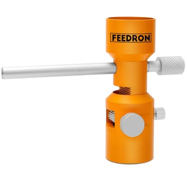 FEEDRON Powder Trickler for Reloading Height Adjustable Two Length TubesMetal TextureStable Solid Bottom25cc and 07cc Spoons Included