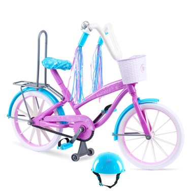 Journey Girls Bike with Helmet Streamers Basket and Wheels that Roll for 18Inch Journey Girls Doll Kids Toys for Ages 6 Up by Just Play
