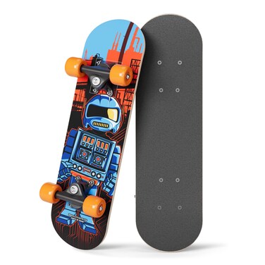 Kids Beginner Skateboard from Rude Boyz  Learn Skateboarding in Style  Mini Wooden Cruiser Board with Cool Graphics for Boys  Girls 35 Years  17 Deck 54mm Wheels Lightweight  Safe  Durable