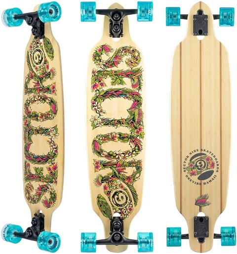Sector 9 Longboard Complete Fractal Flora Bamboo Drop Through 9 x 36