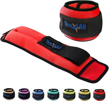 Yes4All Ankle WeightsWrist Weights For Women And Men  Fully Adjustable Leg Weights For Walking Fitness Cardio Exercise