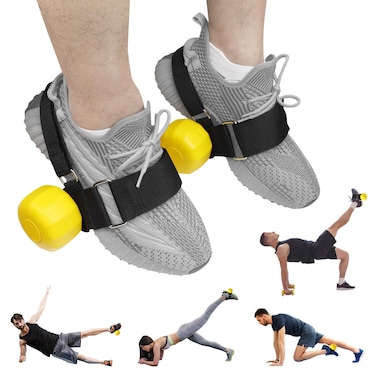 LEWSHQI Monkeyfeet Dumbbell Attachment  Foot Weights for Exercise Tibialis Trainer Leg Workouts  Adjustable Ankle Weights  Ankle Straps for Weight Lifting  Home Gym Equipment for Leg Extensions