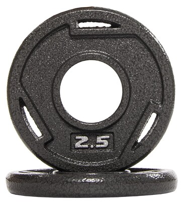 Signature Fitness Cast Iron Plate Weight Plate for Strength Training and Weightlifting Standard or Olympic Multiple Sizes