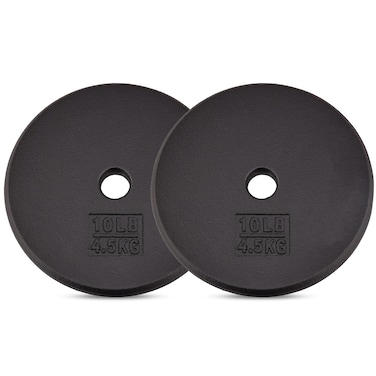 Yes4All Standard 1inch Cast Iron Weight Plates 5 75 10 15 20 25 lbs Single  Pair