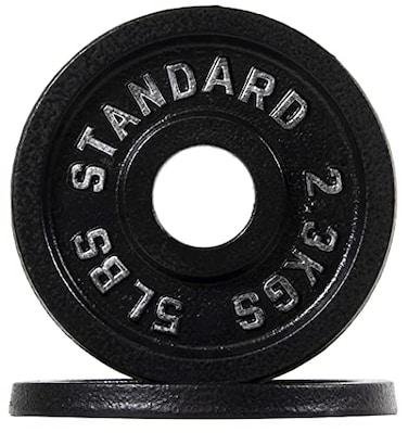 BalanceFrom Cast Iron Plate Weight Plate for Strength Training Weightlifting and Crossfit 1Inch or 2Inch Standard or Olympic