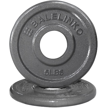 Balelinko 2inch Olympic Grip Plate Cast Iron Weight Plate for Strength Training Weightlifting and Crossfit Sold in Single or Pair  25LB45LB