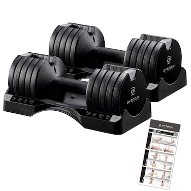 BYZOOM FITNESS Adjustable Dumbbell 12525lb Set of 2 Weight Training Fitness Exercise Body Workout 5 in 1 for Home Gym Beginners Woman