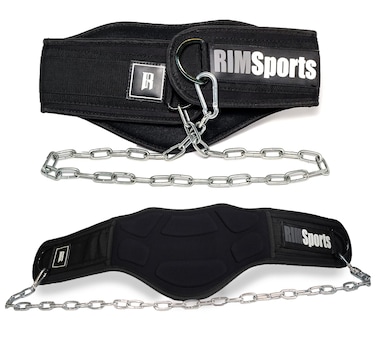 RIMSports Dip Belt For Weight Lifting  Weighted Belt For Pullups Weighted Belt For Women And MenPull Up Weight Belt  Weight Belts  Weight Lifting Belt With Chain  Pull Up Belt For Weights