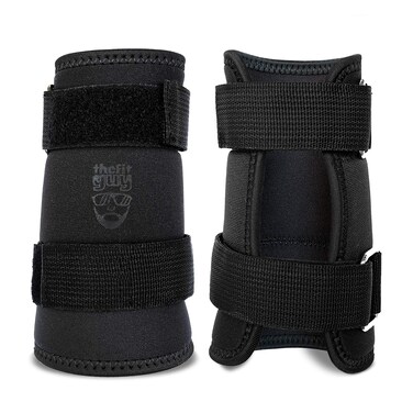 THEFITGUY Kettlebell Wrist Guards  Lift Heavier and Improve your Technique  Minimize Bruises  Adjustable Straps  Comfort Fit on Skin Shirt  Thick Padding for Kettlebells Impact Cushioning Pair
