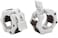 AbraFit 2 Olympic Barbell Clamps  Solid ABS Locking Barbell Collars with Quick Release  for Professional Training Strong Lifts and Olympic Training Set of 2 White