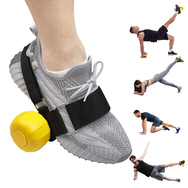 LEWSHQI Monkeyfeet Dumbbell Attachment  Foot Weights for Exercise Tibialis Trainer Leg Workouts  Adjustable Ankle Weights  Ankle Straps for Weight Lifting  Home Gym Equipment for Leg Extensions