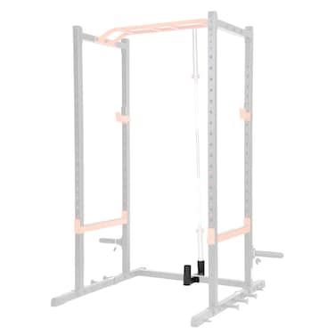 Sunny Health  Fitness Power Rack  Cage AddOn Attachment Accessories for Home Gym Bar Holder JHook LAT Pull Down Pull Up Bar Landmine URing Plate Holder Straight Bar Rope