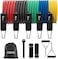 VEICK Resistance Bands SetWorkout BandsExercise Bands5 Tube Fitness Bands with Door AnchorHandlesPortable BagLegs Ankle Straps for Muscle Training Physical Therapy Shape BodyHome Workouts