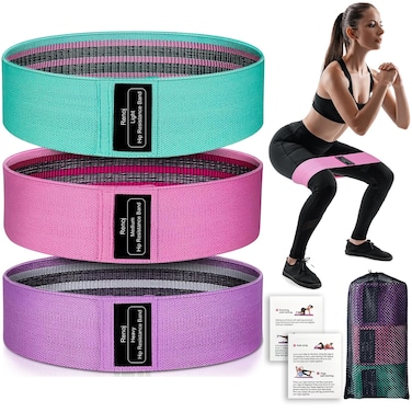 Resistance Bands Exercise Workout Bands for Women and Men 5 Set of Stretch Bands for Booty Legs Pilates Flexbands