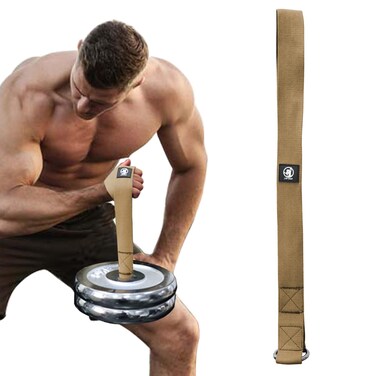 J Bryant Arm Wrestling Training Strap Belt Hand Grip Ideal for Wrist Forearm and Biceps Workouts Multifunctional Home Gym Fitness Equipment Compatible with 1 inch and 2 inches Barbell Plates