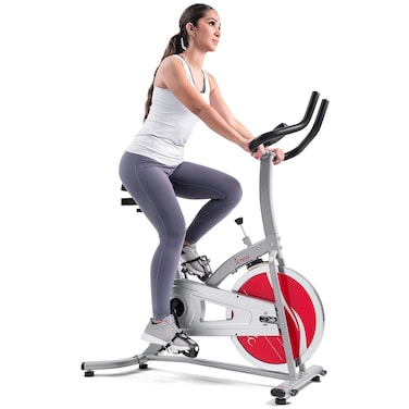 Sunny Health  Fitness Indoor Cycling Exercise Bike LCD Monitor MagneticFelt Pad Resistance Optional