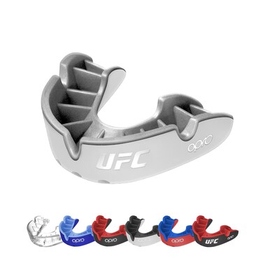 Opro UnisexYouth Mouth Guard WhiteSilver Junior