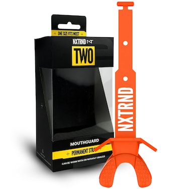 Nxtrnd Two Football Mouth Guard Football Mouthpiece with Strap Fits Adult  Youth Orange