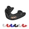 OPRO Bronze Level Adult and Kids Sports Mouthguard with Case and Fitting Device Gum Shield for Hockey Lacrosse Rugby MMA Boxing and Other Contact and Combat Sports Black Adult