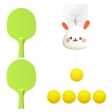 GIKOP Hanging Table Tennis Trainer Portable Set Door Pong Game for Kids with Racket and Balls Adjustable Hanging Table Tennis Trainer