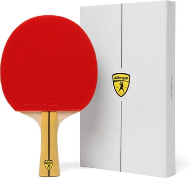 Killerspin Jet400 Smash N1 Ping Pong Paddle Table Tennis Racket Equipment for IntermediatesAdvanced Paddle with 5Ply Wood Blade BlackRed
