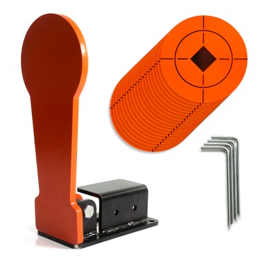 Rimcrow 12 PopUp Target Classic 38 Thick Reactive Steel Popper Free Standing Metal Target Auto Reset for Range Training Complete with Target Stickers and Ground Stakes