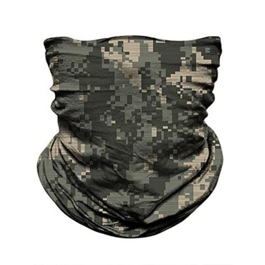 Skull Face Sun Mask HalfBandanasNeck Gaiter Headwear Headband for Fishing HuntingYard Work