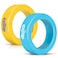 CIGITDT 2 Pack Baseball and Softball Bat Weights16 oz Baseball DonutsYellow  Blue