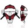Gracfulcub Baseball Catcher Mask Umpire MaskFullFace Protection Mask for BaseballLightweight Secure Fit Provides Maximum Protection and Comfort  Does Not Obstruct View Deep Red