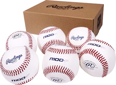 Rawlings  R100P Practice Baseballs  Collegiate  High School  Youth  FlatRaised Seam Options