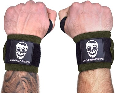 Wrist Wraps Weightlifting  Stiff Heavy Duty 18 inch Wraps With Thick Thumb Loop For Powerlifting Bodybuilding Cross Training  Heavy Presses
