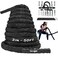 Yes4All 9M  12M  15M Battle Ropes with Cover Battling Rope for Fitness Training Gym Heavy Exercise Ropes 38mm  50mm Heavy Ropes for Strength Workout