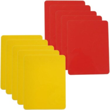 GANPUB 10 pcs Referee Card Set Sports Soccer Referee Warning Cards for Football Soccer Coach and Referee Gear Red Yellow