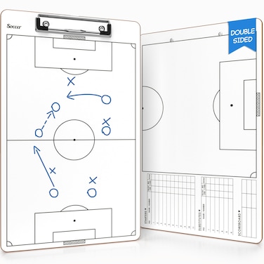 Scribbledo Soccer Dry Erase Coaching Board 15x9 Soccer Whiteboard for Coaches Soccer Coaching Equipment Accessories Tactics Field Board Making it The Perfect Coach Gifts