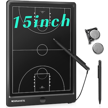 Newnaivete Electronic Basketball Coach Board  Premium Tactical Marker Board with Large LCD Screen and Stylus Pen Digital Rechargeable Basketball Training Equipment for Coach and Game Plan