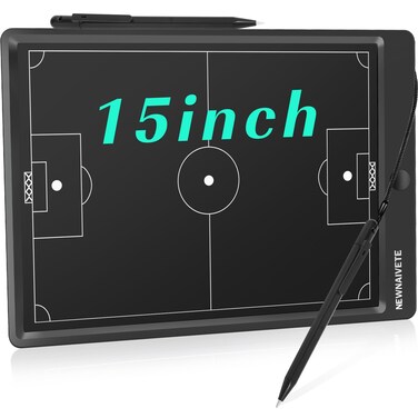 Newnaivete Electronic Football Coach Board  LCD Soccer Tactical Coaching Board with Stylus Pen for Football Coach Marker Training Writing Tablet