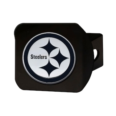 FANMATS NFL unisexadult Metal Hitch Cover 2 Square Type III Hitch Cover black