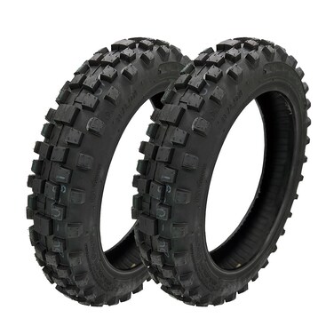MMG SET OF TWO Mini Dirt Bike Knobby Tire 25010 Front or Rear Tube Type Off Road Motocross Pattern