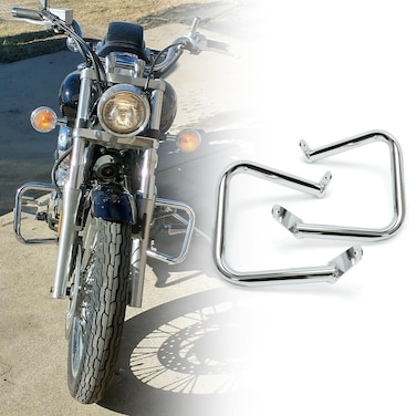 ECOTRIC Engine Guard Highway Crash Bar Compatible with 19972016 Yamaha VStar Dragstar 400 650 XVS650 Classic  Custom Chrome