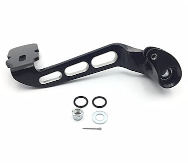XKH Motorcycle Black Billet Rear Brake Lever Brake Pedal Foot Lever 3 HollowOut Compatible with 2014later Touring Trike Road King Street Glide CVO Tri Glide Freewheeler FLRT FLHR B01JA1Y0X2
