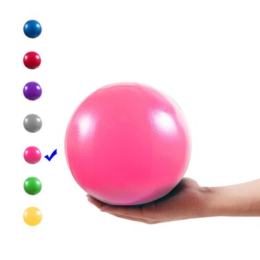 Vaupan Mini Exercise Ball 9 Inch Small Gym Ball with Inflatable Straw for Yoga Pilates Stability Barre Physical Therapy Stretching and Core Training Improves Balance Strength