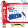 VSSAL Portable Professional Volleyball Net Set with Aluminum Adjustable Height Poles Heavy Duty Nets Sets System with EasyPulldown Tensioner 2 Scoring Poles for Outdoor Backyard Beach Lawn