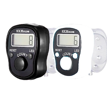 Electronic Finger Counter 6 Pack Digital Tally Counter Clicker with Led Resettable 5 LCD Digit Display Tasbeeh Tasbih Hand Tally Counter Counting for Muslims Pray GolfGoods CountingLap