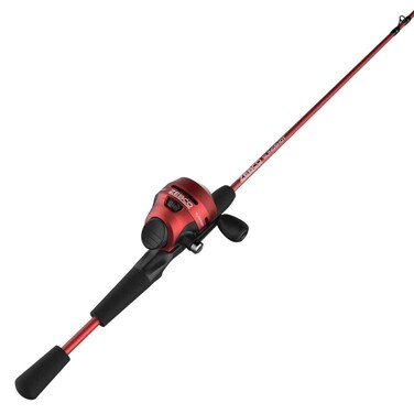Zebco Slingshot Spincast Reel and Fishing Rod Combo 5Foot 6Inch 2Piece Fishing Pole Size 30 Reel RightHand Retrieve PreSpooled with 10Pound Zebco Line