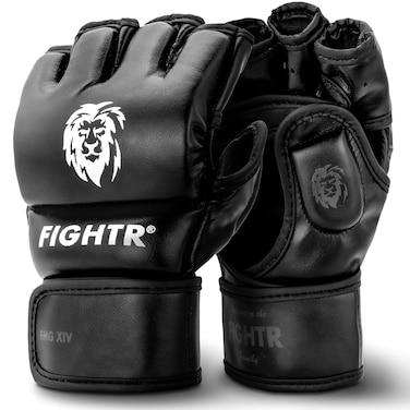 FIGHTR Pro MMA Gloves for Grappling Sparring Training Kickboxing Martial Arts Muay Thai Punching Bag Mitt Training Boxing for Men and Women  incl Carrying Bag