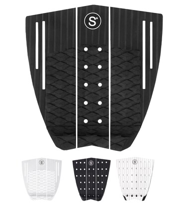 SYMPL Surfboard Traction Pad 3 Piece Deck Pad for Surfing Skimboarding Maximum Grip 3M Adhesive Fits Surfboards Skimboard Longboard Fish