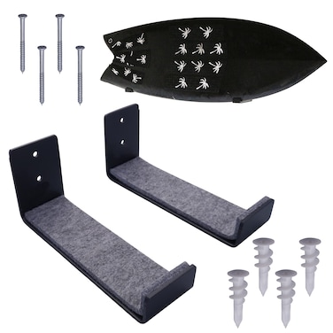 Ho Stevie Surfboard Wall Mount  Strong Racks Hold Any Size Surfboard  Easy to Install Hardware Included  Felt Padding Protects Your Surfboard